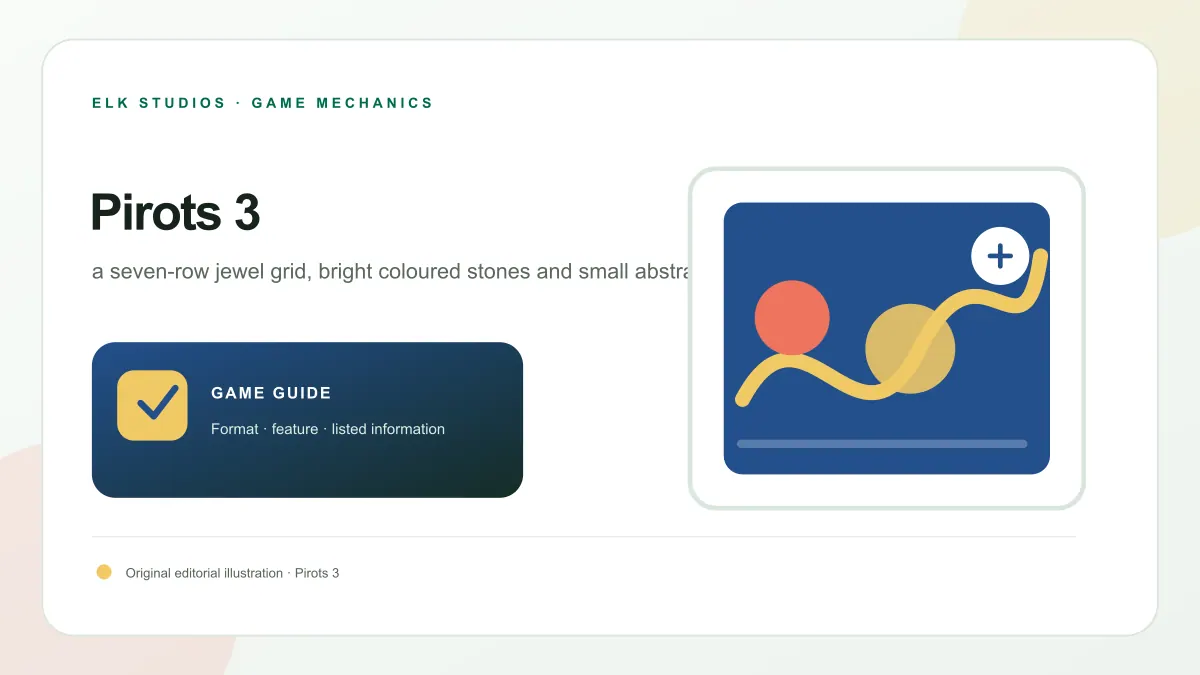 Pirots 3 feature artwork showing 6 × 7 grid · colour-matching collection